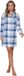 Pastunette - Flanel Controle - Nachtjapon - Doorknoop - Blauw/Wit - Flanel - Maat 46