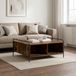 vidaXL Salontafel Gerookt eiken 90 x 90 x 41 cm Bois traité