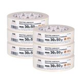 PENNELLIFICIO 2000 | 6 stuks papieren tapes om af te dekken en te schilderen, residuvrij verwijderen, vuilafstotend, afmetingen 30 mm x 45 m, Made in Italy