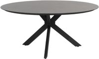 4 Seasons Outdoor Locarno dining tafel antraciet HPL slate dia 160 cm
