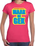 Bellatio Decorations Shoppartners Bv Foute party Maak me gek verkleed/carnaval t-shirt roze dames - Foute hits - Foute party outfit/ kleding XL