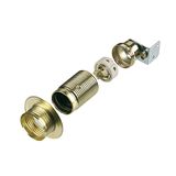 REV Fitting E27 metaal met hoek messing - Plafondlampen