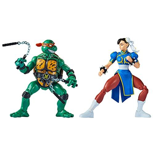 Bandai Multipack Schildpadden Ninja en Street Fighter - Mike vs Chun Li Multicolor P81252