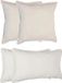 Atmosphera Bank/sierkussens Sophia - set 4x - Ivoor wit - polyester - met rits