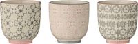 Bloomingville Mok Cecile Aardewerk Rose/Grijs 3 Assortie