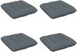 vidaXL Coussin d'assise VIANEN 4 pcs 100% Polyester Bleu 60 x 60 x 12 cm