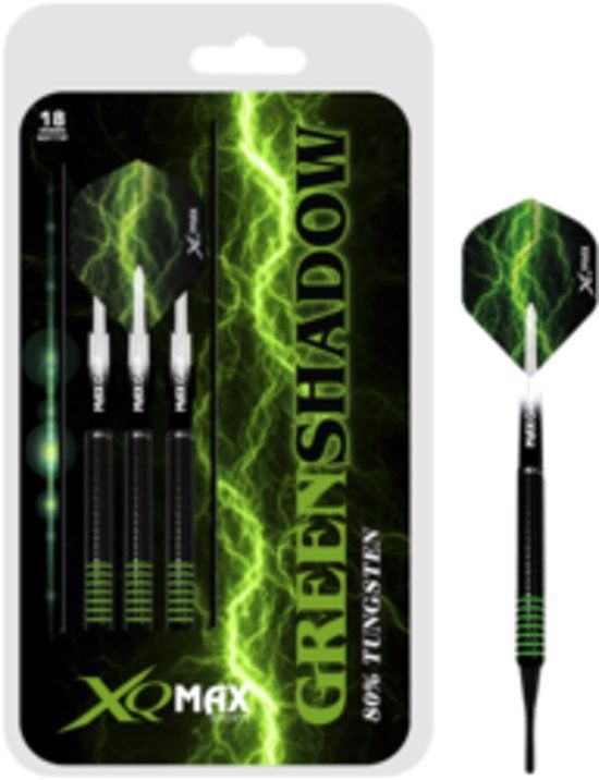 XQMAX Green Shadow - Steeltip Dartpijlen - 25 gram - 80% Tungsten