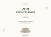 Zen Weekly Planner: 52 Weeks of Calm, Clarity & Organization