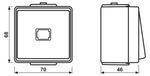 Jung Knop, 1-pol. maakcontact met aparte meldcontacten, 10 A 250 V ~, IP 44, WG 600 634 W