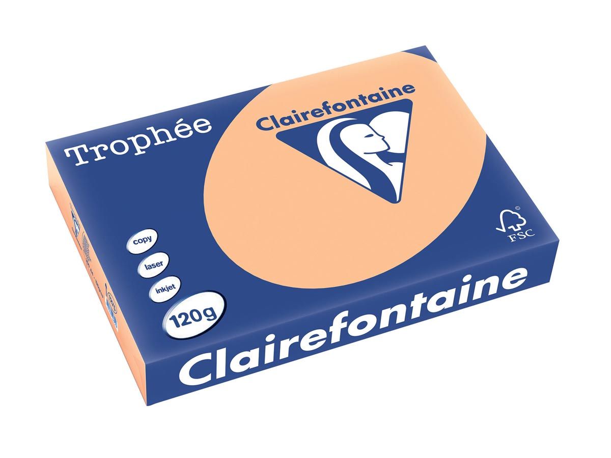 Clairefontaine Trophée Pastel A4 abrikoos 120 g 250 vel