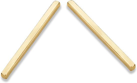 Casa Jewelry Oorhangers Stick - Goud Verguld