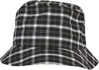 Flexfit Check Bucket Hat / Vissershoed - Zwart/Grijs