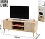 Urban Living "SHELBY" TV-meubel met 2 deuren en 2 planken, push-pull-systeem, 120x40x49 cm