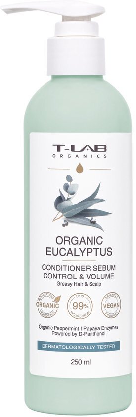 T-LAB Organic Eucalyptus Sebum Control &amp; Volume Conditioner 250ml