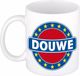 Bellatio Decorations - Douwe voornaam - koffiemok - beker - wit/blauw - 300 ml