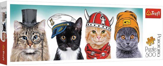 Trefl Panorama Puzzel 500 Stukjes Fluffy Team Dieren
