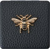 Clayre & Eef Handspiegel 6x6 cm Zwart Polyresin Glas Vierkant