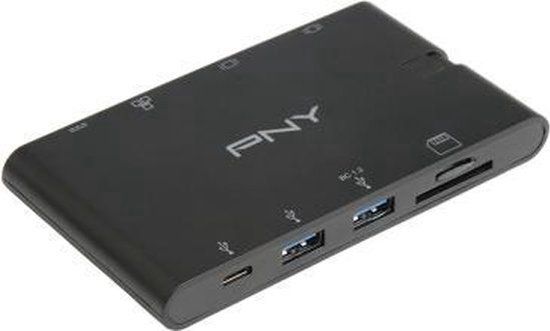 PNY A-2UF-2TC-K01-RB notebook dock & poortreplicator Docking Zwart