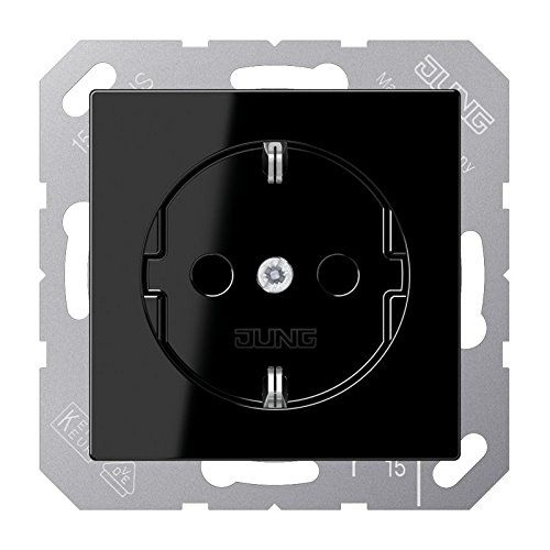 Jung 1520 SW Schuko stopcontact 16 A 250 V serie A zwart 250 V