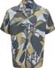 JACK&JONES JORTAVIRA MARSHALL AOP SHIRT SS OC25 Heren Overhemd Korte Mouw Viscose Polyamide Katoen Gebloemd Silver Sage S