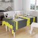 Bonamaison Tafelkleed, Anti-Mold, Sneldrogend, Waterdicht, 100% Polyester Tafellaken, Neon Geel, Rook, 140 x 160 Cm