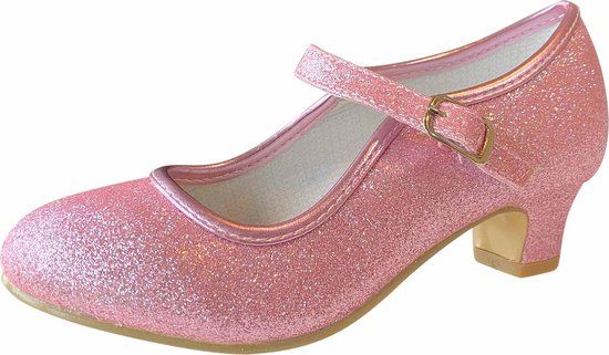 La Señorita Spaanse Prinsessen schoenen roze glitter maat 35 - binnenmaat 22,5 cm