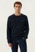 Garcia Homme Pull Uni Bleu Manches longues