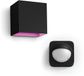 Philips Hue Resonate Wandlamp voor Buiten Down (Zwart) - Wit en Gekleurd Licht - Incl. Hue Bewegingssensor voor Buiten