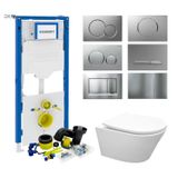 Geberit UP320 Toiletset set37 Wiesbaden Vesta Rimless Mat wit met Sigma drukplaat