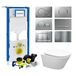 Geberit UP320 Toiletset set37 Wiesbaden Vesta Rimless Mat wit met Sigma drukplaat