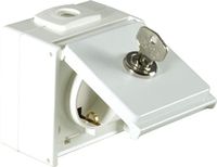 OPUS® AQUA geaarde contactdoos 1-voudig met slotuitvoering sluiting "1", kleur zuiver wit