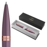 Parker Meridian Balpen | Paarse lak met roségouden accenten | Middelgrote penpunt | Handschriftpennen & Schrijfwaren | Blue Ink | Luxe Cadeaudoos