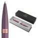 Parker Meridian Balpen | Paarse lak met roségouden accenten | Middelgrote penpunt | Handschriftpennen & Schrijfwaren | Blue Ink | Luxe Cadeaudoos