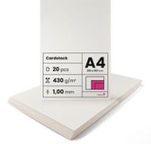 Netuno Karton papier - Creme - A4 - 21 x 29,7 cm - 1mm - 430 gram - 20 vellen