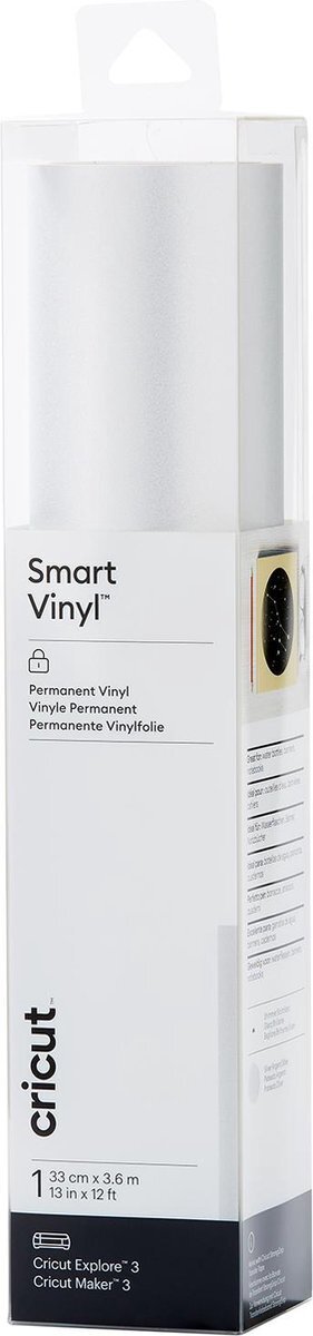 CRICUT Vinyl Folie - Smart Vinyl - Permanent -33x360cm-Glanzend Zilver