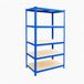 Merkloos Stellingkast - 180 x 100 x 40 cm - 875 kg - blauw