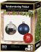 Bellatio Decorations Kaemingk B.V. 95 stuks Kerstballen mix zilver-donkerblauw voor 150 cm boom - kerstballen pakket