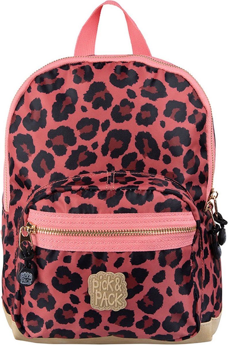Pick Pack Something Wild rugzak S - Panterprint - Roze/Multicolor - Polyester