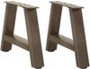 VidaXL Salontafelpoten 2 st a-vormig 40x(30-31) cm staal