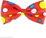 Widmann Polka Dot Vlinderdas Unisex Volwassene, clown, circus, show, carnaval, themafeesten, rode kleur