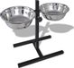 vidaXL Verstelbare dubbele honden / katten voederbak (2 x 4,1L RVS bakken)