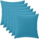 vidaXL Kussen Heerlen Lichtblauw Polyester 40 x 40 cm (6 stuks)