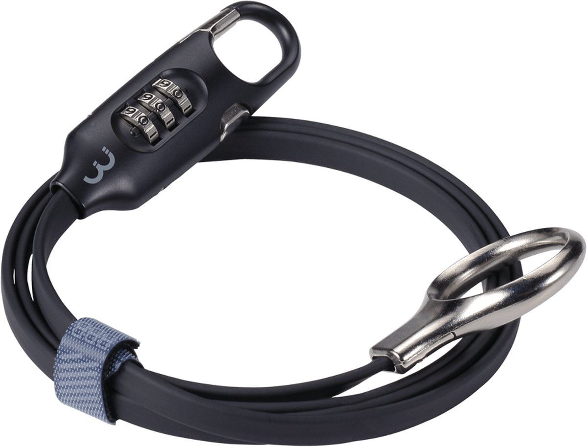 BBB Cycling LoopSafe Coil Cable Fietsslot - Kabelslot Fiets Cijferslot - Codeslot - Zwart - 120 cm