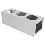 García de Pou 216.22 Rack voor 3 peren Salsa, 240/360 ml, 23 x 8,5 x 8 cm, zilverkleurig