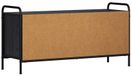 Syfax Zwart eiken Bewerkt hout Tv-meubel 79,5 x 33 x 50 cm