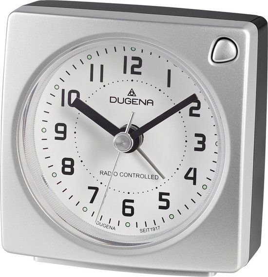 Dugena - 4460941 - Radiogestuurde Wekker - Batterij - Stil uurwerk