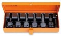Beta 6-delig set slagdoppen voor Torx® schroeven in metalen kist