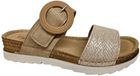 Fischer 556207 733 slippers Licht Bruin Print Leer Dames - Bruin - 37
