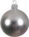 Decoris Glazen kerstbal mat 15 cm zilver