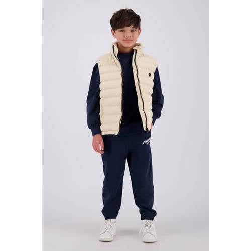 Vingino bodywarmer zand Beige Jongens Polyester Opstaande kraag Effen - maat 128